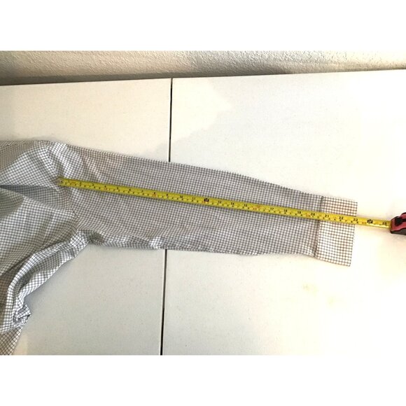 GOODIELLOW- MENS WHITE/BLACK LONG SLEEVE BUTTON DOWN SHIRT SIZE LARGE - Picture 4 of 6